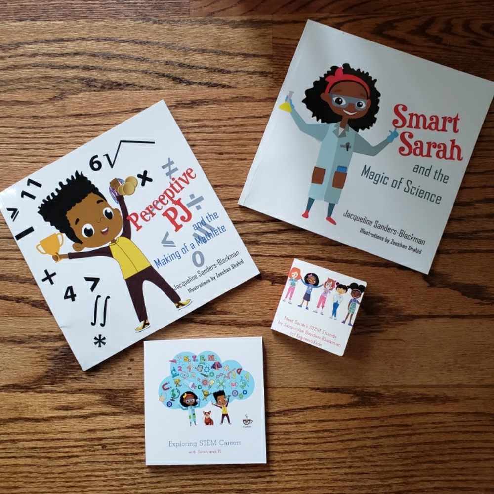 Sarah and PJ. 5 PieceBook Activity Set